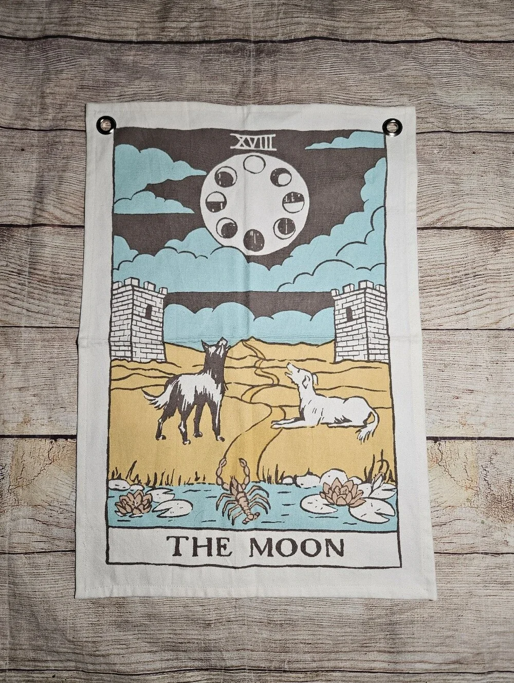 The moon small cotton wall tapestry decor